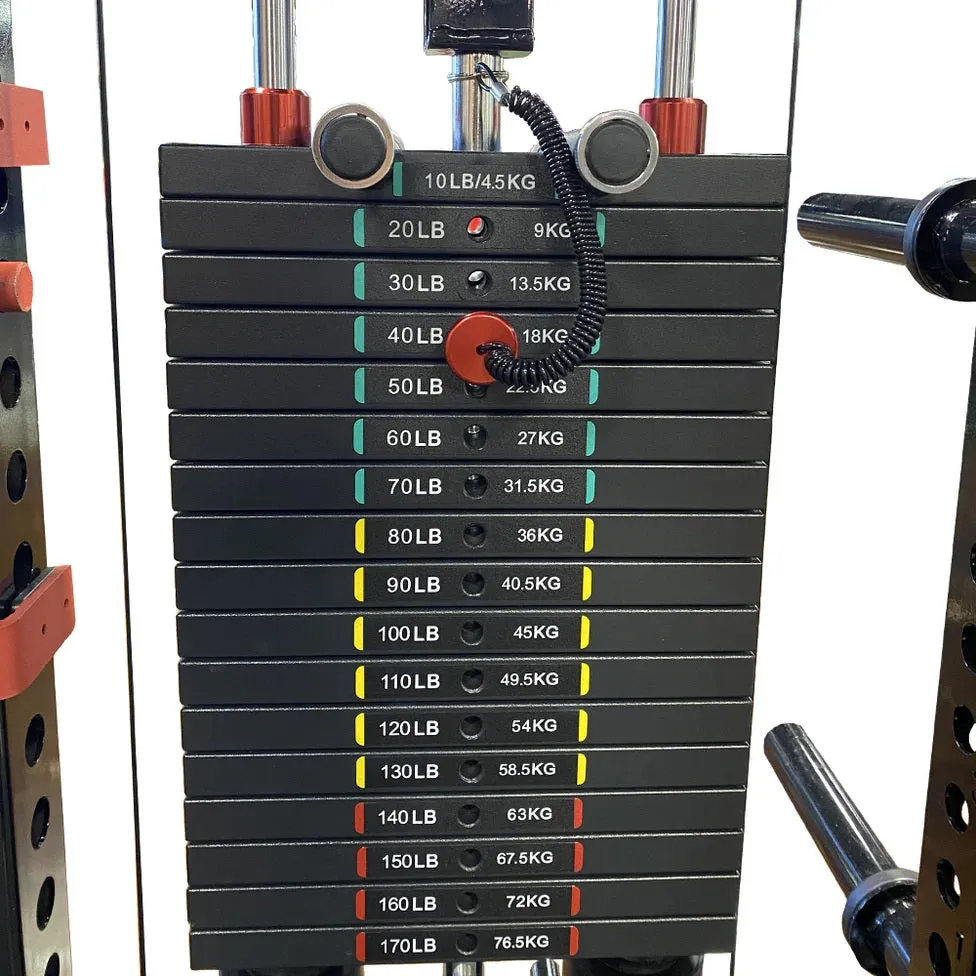 Warrior 3.0 Cable Crossover Pulley Power Rack Gym System w/ Lat Pulldown